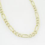 10K Yellow Gold diamond cut figaro chain GC101 3