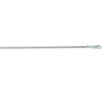 14K White Gold 2.0mm wide Diamond Cut Gourmette Chain with Lobster Clasp 1