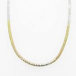 Ladies .925 Italian Sterling Silver Tri Color Snake Link Chain Length - 16 inches Width - 1.5mm 3