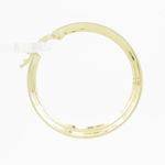 Womens 10k Yellow gold Channel set white cz hoop earring ELMI4 3