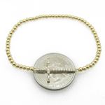 Ladies .925 Italian Sterling Silver yellow cross ball bracelet Diameter - 2.36 inches 3