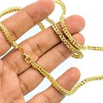 14K YELLOW Gold HOLLOW FRANCO Chain - 20 Inches Long 3.6MM Wide 3