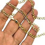 10K YELLOW Gold SOLID ITALY CUBAN Chain - 20 Inches Long 4.8MM Wide 3