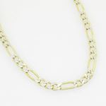 10K Yellow Gold diamond cut figaro chain GC108 3