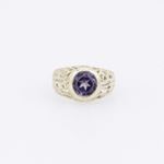 10k Yellow Gold Syntetic purple gemstone ring ajjr62 Size: 2.25 3