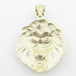 Mens 10K Yellow Gold lion head pendant Length - 1.73 inches Width - 1.14 inches 3