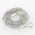 Ladies .925 Italian Sterling Silver Twisted Singapore Link Chain Length - 20 inches Width - 2mm 1