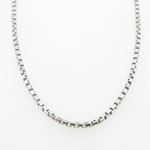 Ladies .925 Italian Sterling Silver Box Link Chain Length - 18 inches Width - 1.5mm 3