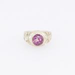 10k Yellow Gold Syntetic red gemstone ring ajr25 Size: 2 3