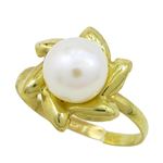 10K Yellow Gold womens synthetic pear ring ASVJ39 1