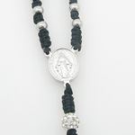 "Stainless Steel Rosary Necklace with Cross R143 ball 8 mm
