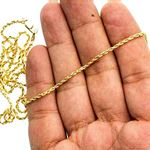 Unisex 10K Yellow Gold 1.8MM Wide Rope Chain Sizes: 16 18 20 22 24 (18 Inches) 3