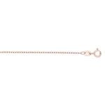 14K Rose Gold 1.3mm wide Diamond Cut Faceted Cable Link Chain with Spring Ring Clasp 1