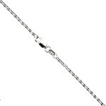 14K WHITE Gold SOLID ROUND CABLE Chain - 20 Inches Long 1.4MM Wide 1