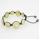 Yellow Greek style medusa string bracelet beaded macrame jewelry fashion bead 3