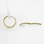 womens bp55 fancy earrings 14K yellow gold italian ball stud huggie hoop 3