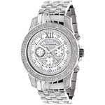 Luxurman Watches Raptor Edition: Large Mens Genuine Diamond Watch 0.50ct MOP 1