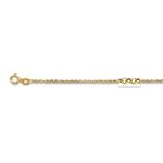 14K Yellow Gold 2.0mm wide Diamond Cut Rolo Chain with Spring Ring Clasp 1