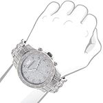 Iced Out Watches: Luxurman Mens Genuine Diamond Watch 1.25ct Heavy band 3