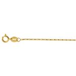 14K Yellow Gold 1.0mm wide Diamond Cut Lumina Pendant Chain with Lobster Clasp 1