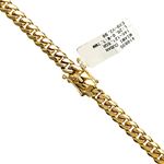 "14K YELLOW Gold MIAMI CUBAN SOLID CHAIN - 26"" Long 7.7X3MM Wide 1"