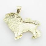 Mens 10K Solid Yellow Gold lion pendant Length - 1.85 inches Width - 1.81 inches 3