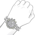 White Blue Yellow Genuine Diamond Watch by LUXURMAN 2.75ct Ladies Large 3