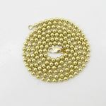 "Mens 10k Yellow Gold combat ball link chain ELNC61 24"" long and 3mm wide 3"