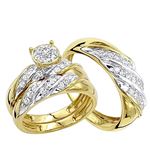 Affordable 10K Gold Diamond Engagement Ring Weddin