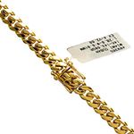 "14K YELLOW Gold MIAMI CUBAN SOLID CHAIN - 28"" Long 8X3MM Wide 1"