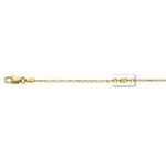 14K Yellow Gold 1.2mm wide Diamond Cut Bead Chain with Lobster Clasp 1