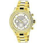 Men's Diamond Bezel Watch Yellow Gold Plated 2