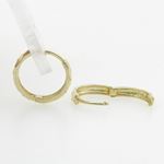 womens bp13 fancy earrings 14K yellow gold italian ball stud huggie hoop 3