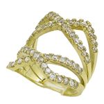 10K Yellow Gold womens designer lace ring ASVJ4 1