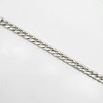 Unisex Sterling silver Curb link white bracelet 3