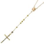 14K YELLOW Gold HOLLOW ROSARY Chain - 28 Inches Long 4.01MM Wide 1