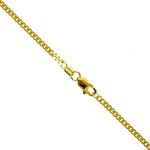 14K YELLOW Gold SOLID ITALY CUBAN Chain - 24 Inches Long 2MM Wide 1