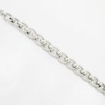 Womens Sterling silver Antique fancy belcher link bracelet 3