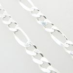 Silver Figaro link chain Necklace BDC61 3