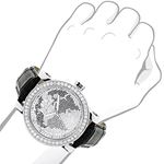 Black And White Worldface VS Quality Real Diamond Watch 4.5ct by Luxurman 3