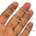 10K 3 TONE Gold VALENTINE Chain - 20 Inches Long 3MM Wide 3