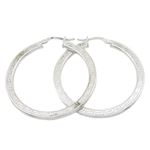 Round greek key hoop earring SB85 49mm tall and 49mm wide 1