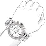 Mens Diamond Watches 0.50ct Luxurman Watch three MOP Date and Calendar Subdials 3