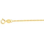 14K Yellow Gold 1.4mm wide Diamond Cut Alternate Mariner Chain with Spring Ring Clasp 1