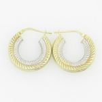 Ladies 10K Gold and .925 Italian Sterling Silver Earrings Stud Hoop Huggie Ball Fashion Dangle Swag 