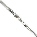 10K WHITE Gold HOLLOW FRANCO Chain - 22 Inches Long 2.1MM Wide 1