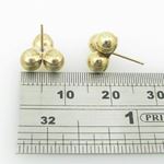 be42 fancy earrings 14K yellow gold italian ball stud huggie hoop 3