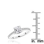 Ladies Classic 14K Cushion Natural Diamond Engag-3