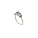10k Yellow Gold Syntetic purple gemstone ring ajr14 Size: 8 1
