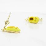 14K Yellow gold Baby shoe chandelier earrings for Children/Kids web472 3